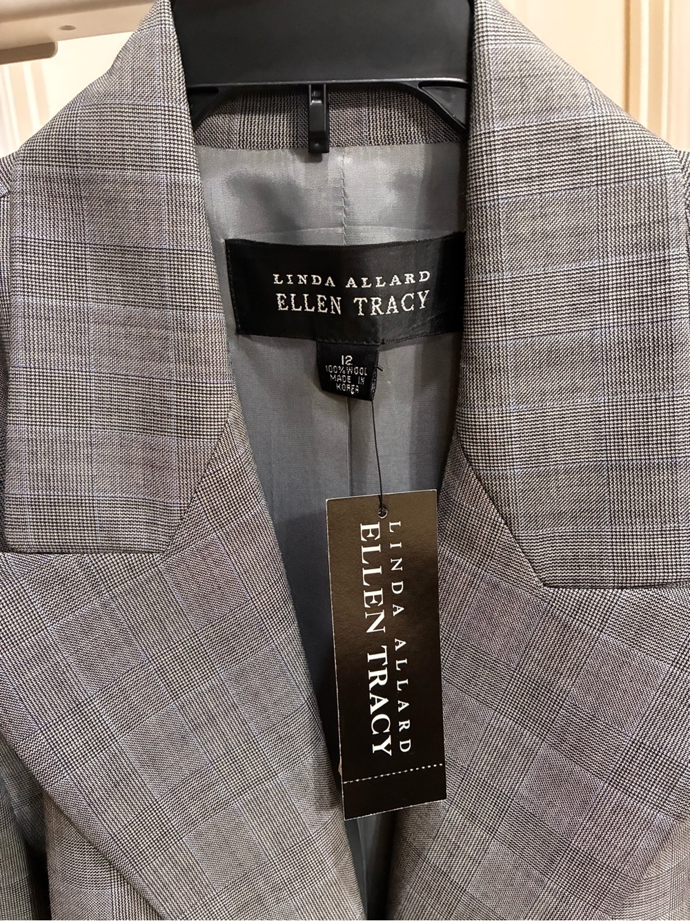 Linda Allard Ellen Tracy women’s Gray Coat Blazer